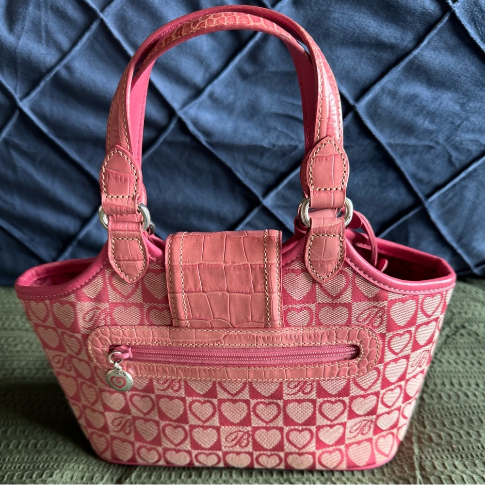 VINTAGE BRIGHTON JULIET PINK SIGNATURE MINI HANDBAG - Picture 3 of 8